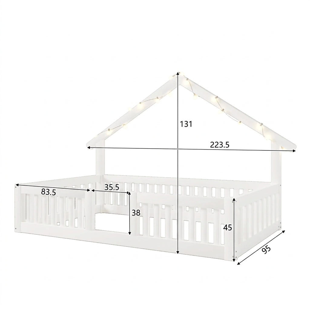 Lit cabane Flocon, dimensions