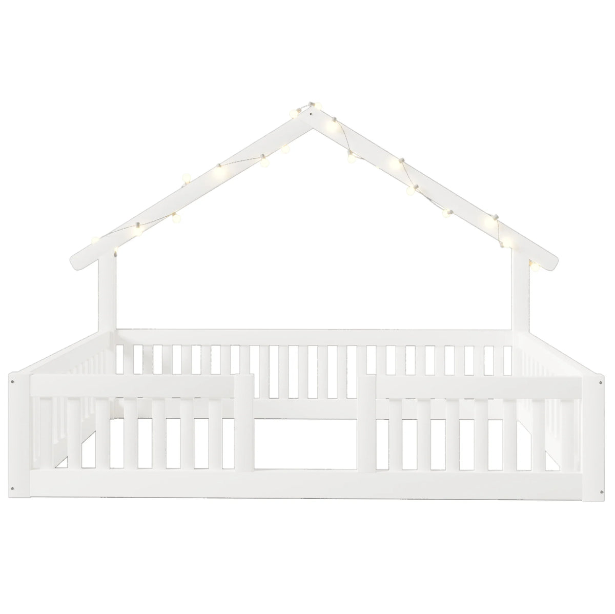 Lit cabane Flocon sur fond blanc