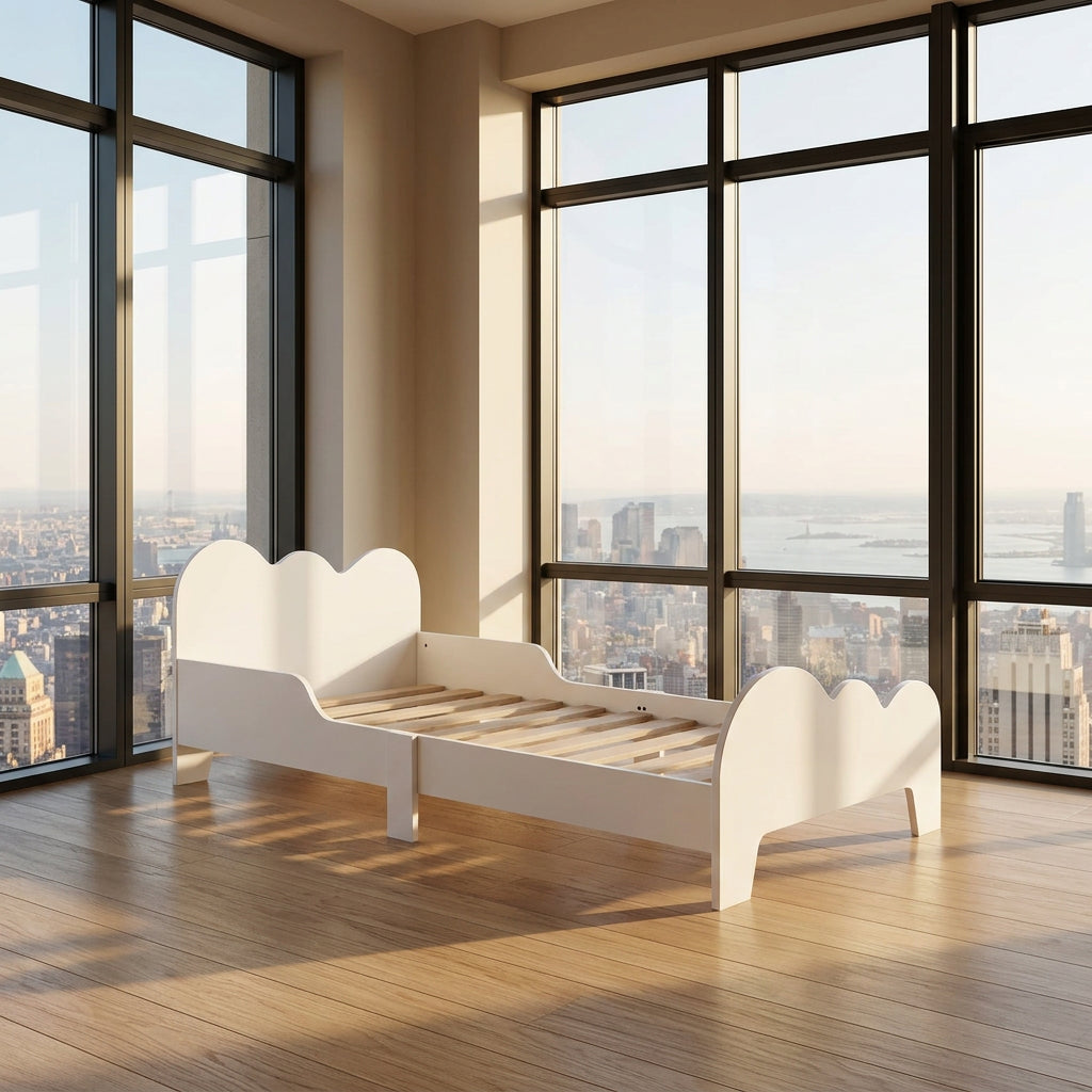 Petit lit Nuage blanc 70 × 140 cm