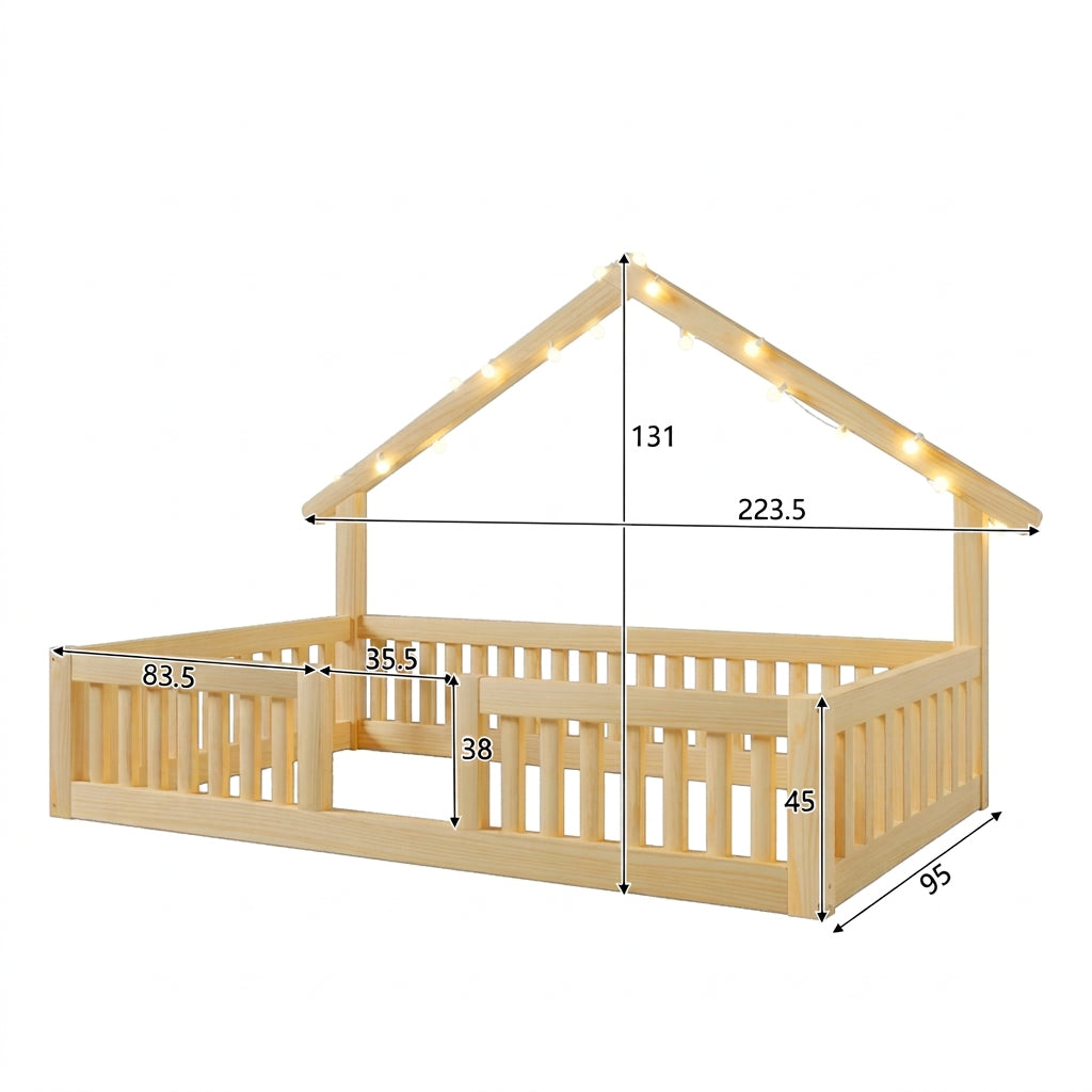 Lit cabane Lueur, dimensions