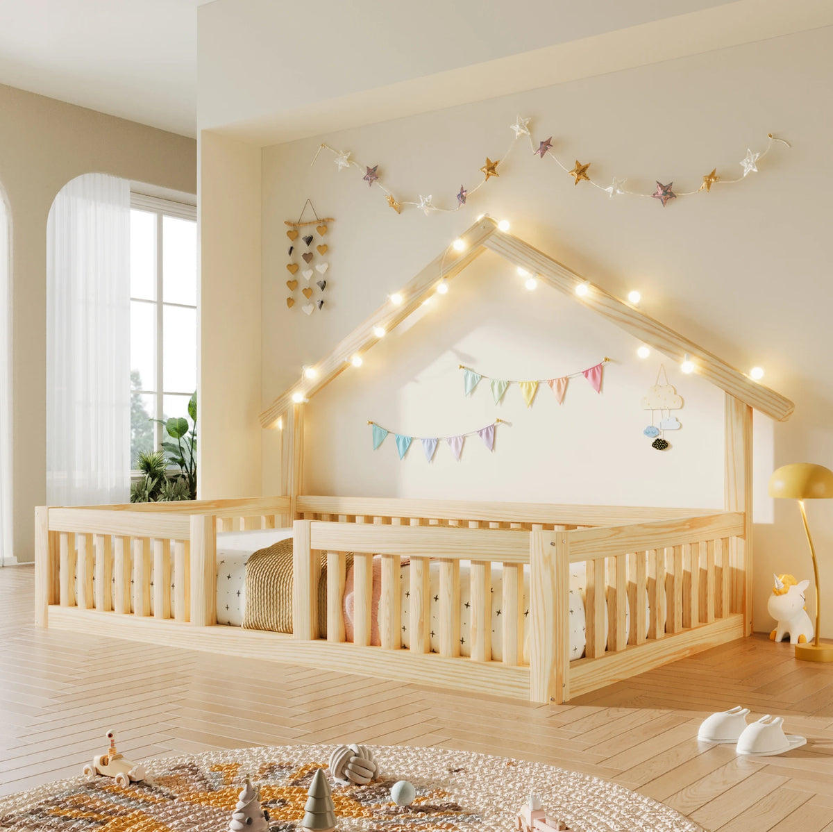 Lit cabane Lueur dans une chambre d’enfant